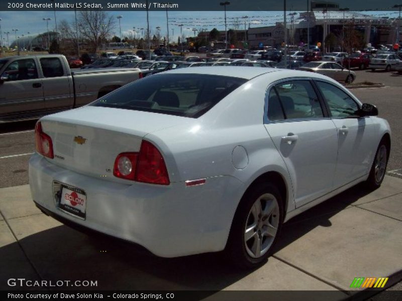 Summit White / Titanium 2009 Chevrolet Malibu LS Sedan