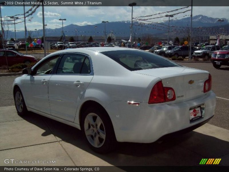 Summit White / Titanium 2009 Chevrolet Malibu LS Sedan