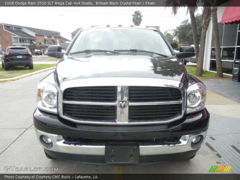 Brilliant Black Crystal Pearl / Khaki 2008 Dodge Ram 3500 SLT Mega Cab 4x4 Dually