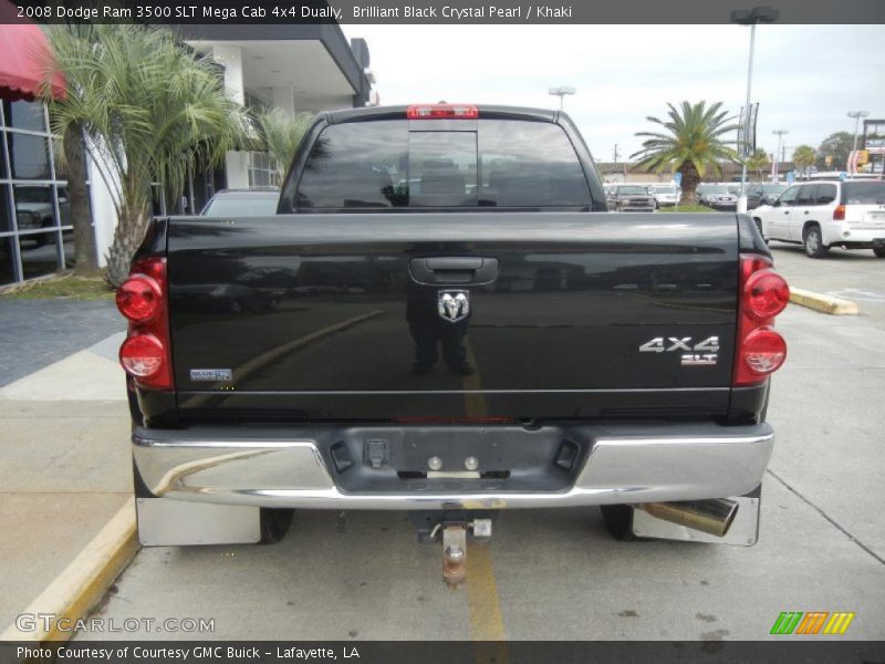 Brilliant Black Crystal Pearl / Khaki 2008 Dodge Ram 3500 SLT Mega Cab 4x4 Dually