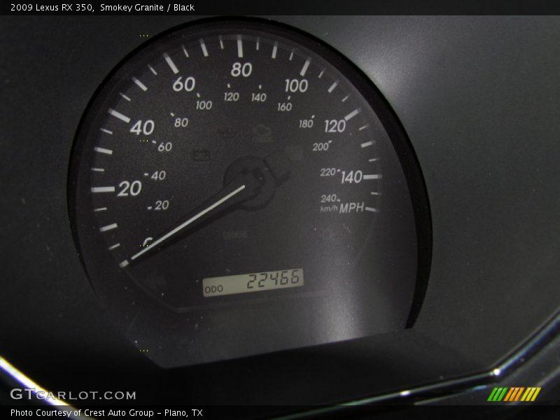 Smokey Granite / Black 2009 Lexus RX 350