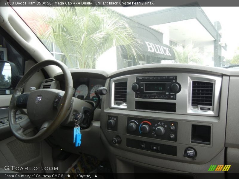 Brilliant Black Crystal Pearl / Khaki 2008 Dodge Ram 3500 SLT Mega Cab 4x4 Dually