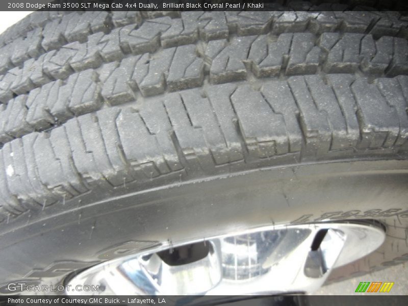 Brilliant Black Crystal Pearl / Khaki 2008 Dodge Ram 3500 SLT Mega Cab 4x4 Dually