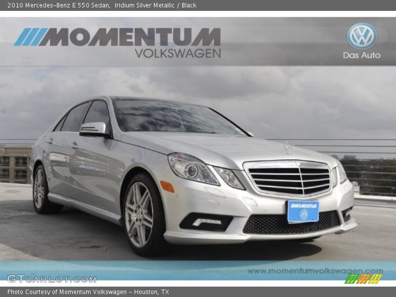 Iridium Silver Metallic / Black 2010 Mercedes-Benz E 550 Sedan