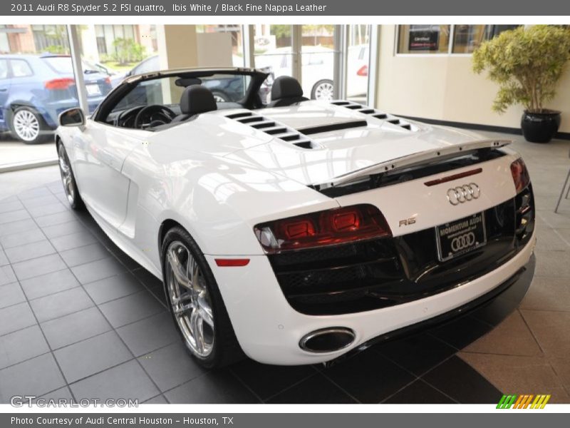 Ibis White / Black Fine Nappa Leather 2011 Audi R8 Spyder 5.2 FSI quattro