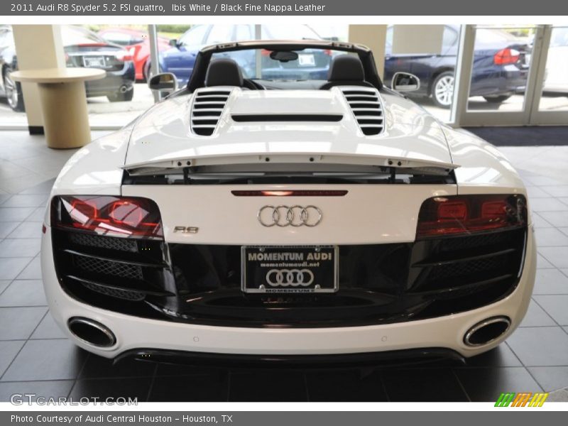 Ibis White / Black Fine Nappa Leather 2011 Audi R8 Spyder 5.2 FSI quattro