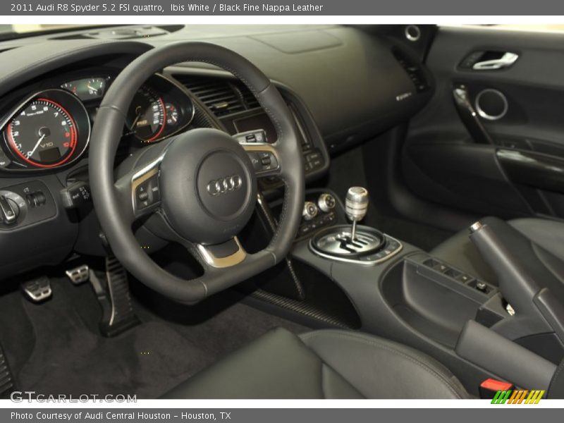Black Fine Nappa Leather Interior - 2011 R8 Spyder 5.2 FSI quattro 