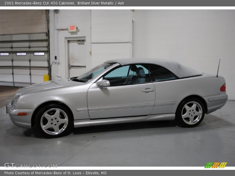 Brilliant Silver Metallic / Ash 2001 Mercedes-Benz CLK 430 Cabriolet