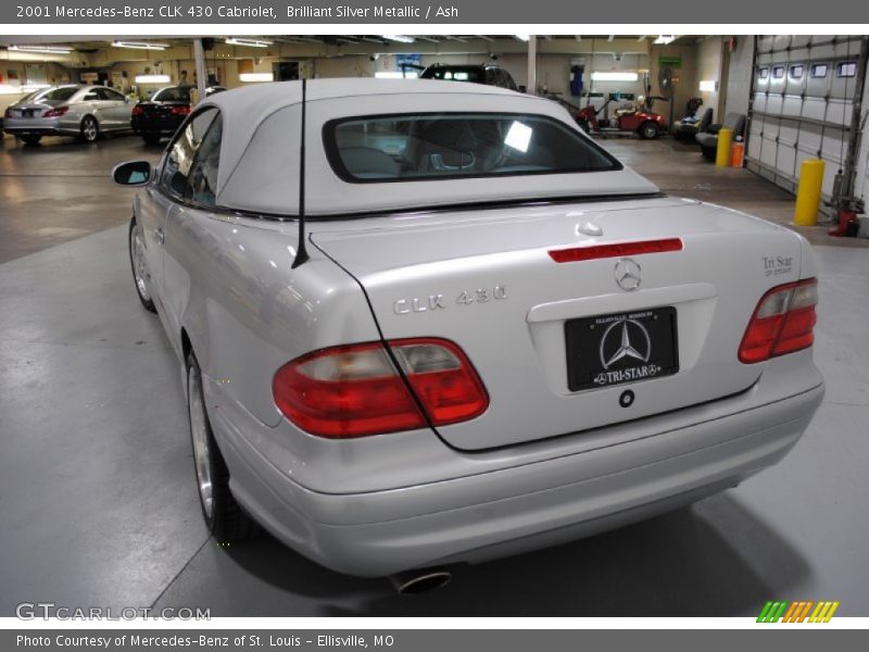 Brilliant Silver Metallic / Ash 2001 Mercedes-Benz CLK 430 Cabriolet