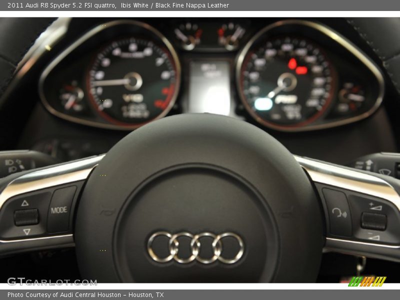 Ibis White / Black Fine Nappa Leather 2011 Audi R8 Spyder 5.2 FSI quattro