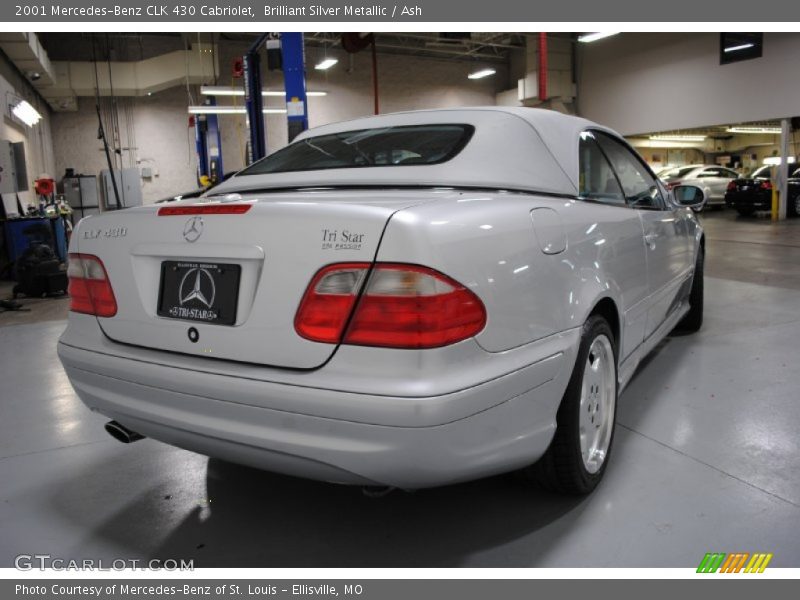 Brilliant Silver Metallic / Ash 2001 Mercedes-Benz CLK 430 Cabriolet