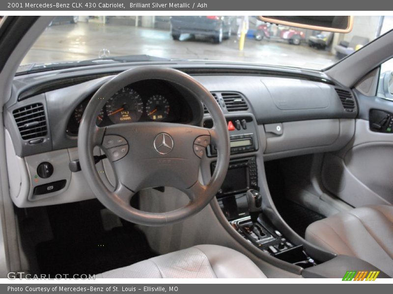 Brilliant Silver Metallic / Ash 2001 Mercedes-Benz CLK 430 Cabriolet