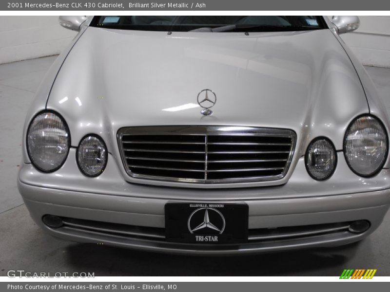 Brilliant Silver Metallic / Ash 2001 Mercedes-Benz CLK 430 Cabriolet