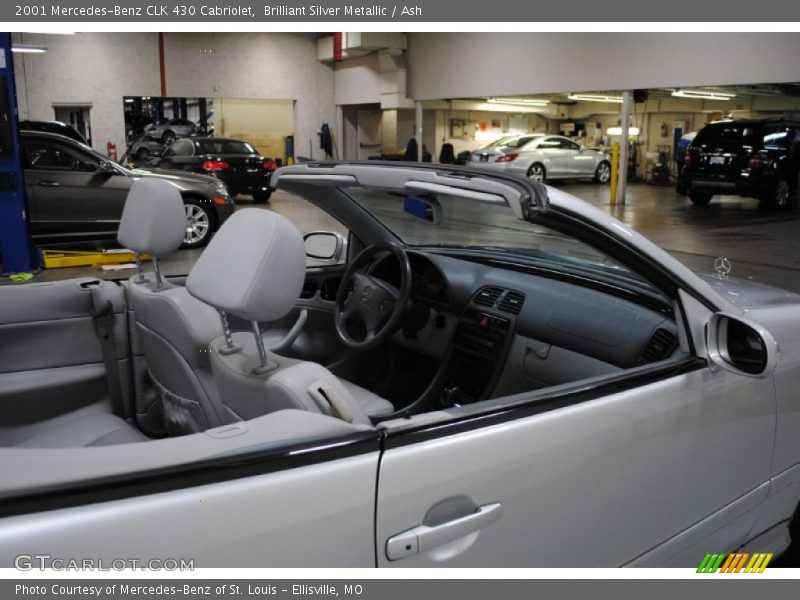 Brilliant Silver Metallic / Ash 2001 Mercedes-Benz CLK 430 Cabriolet