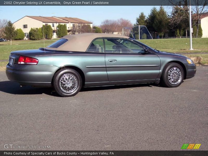 Onyx Green Pearl / Sandstone 2002 Chrysler Sebring LX Convertible