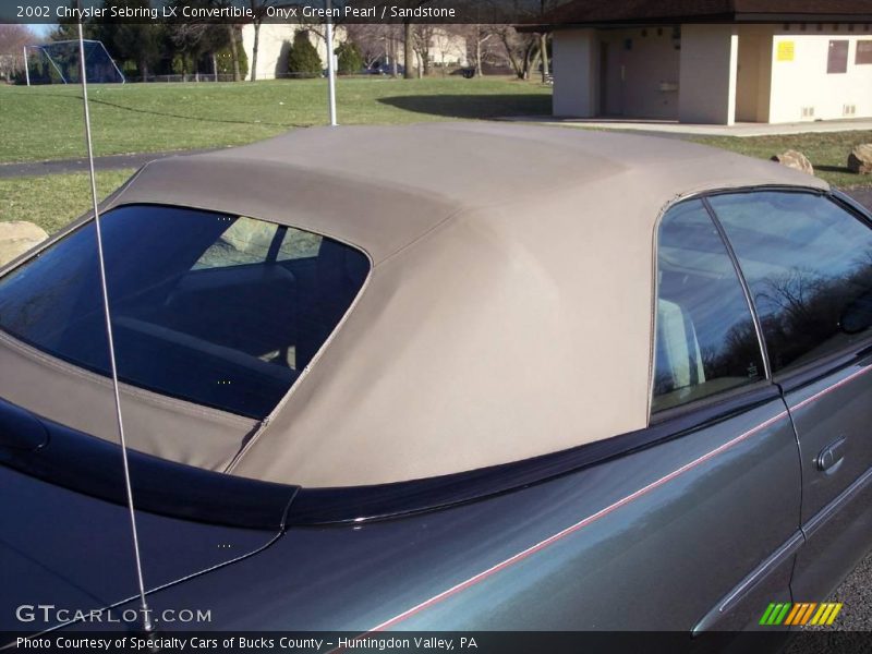 Onyx Green Pearl / Sandstone 2002 Chrysler Sebring LX Convertible
