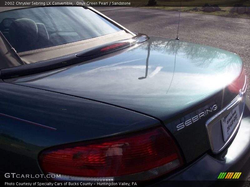 Onyx Green Pearl / Sandstone 2002 Chrysler Sebring LX Convertible