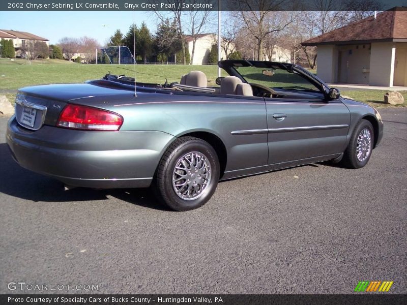 Onyx Green Pearl / Sandstone 2002 Chrysler Sebring LX Convertible