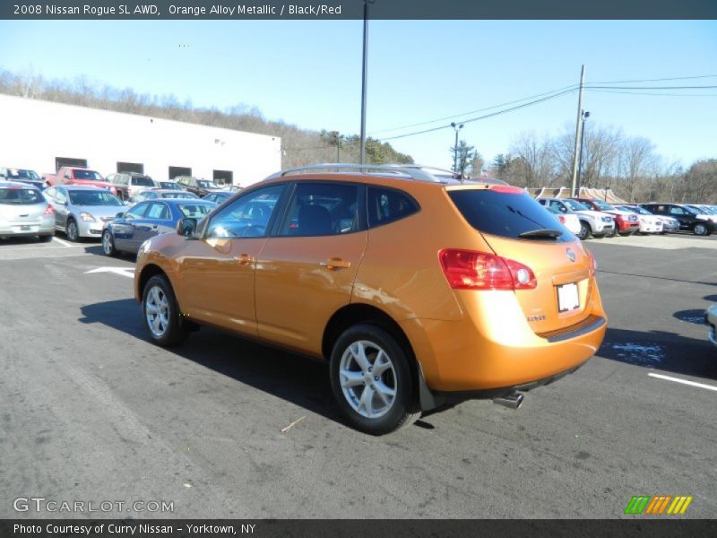 Orange Alloy Metallic / Black/Red 2008 Nissan Rogue SL AWD