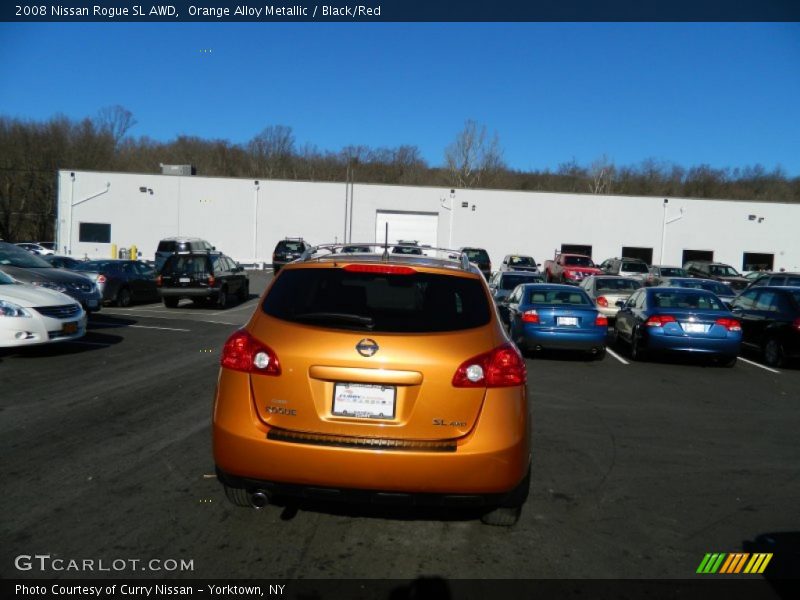 Orange Alloy Metallic / Black/Red 2008 Nissan Rogue SL AWD