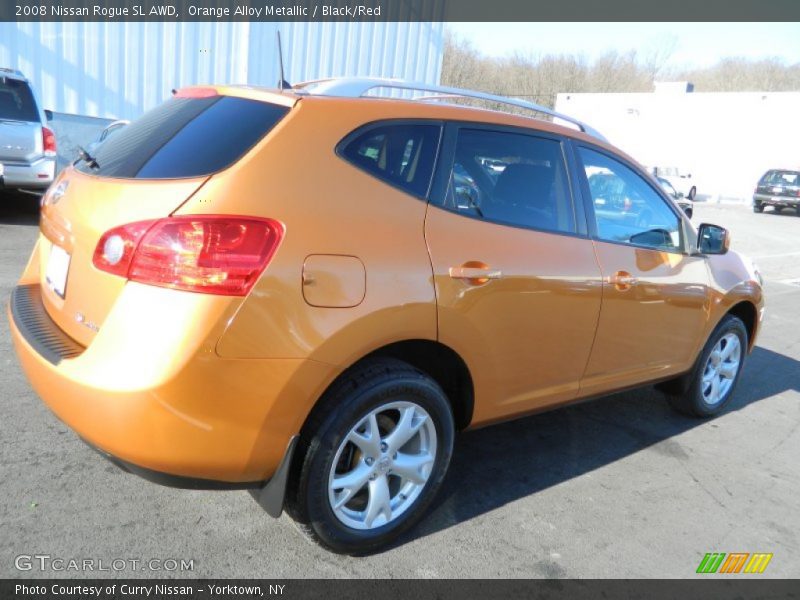 Orange Alloy Metallic / Black/Red 2008 Nissan Rogue SL AWD