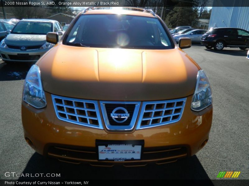 Orange Alloy Metallic / Black/Red 2008 Nissan Rogue SL AWD
