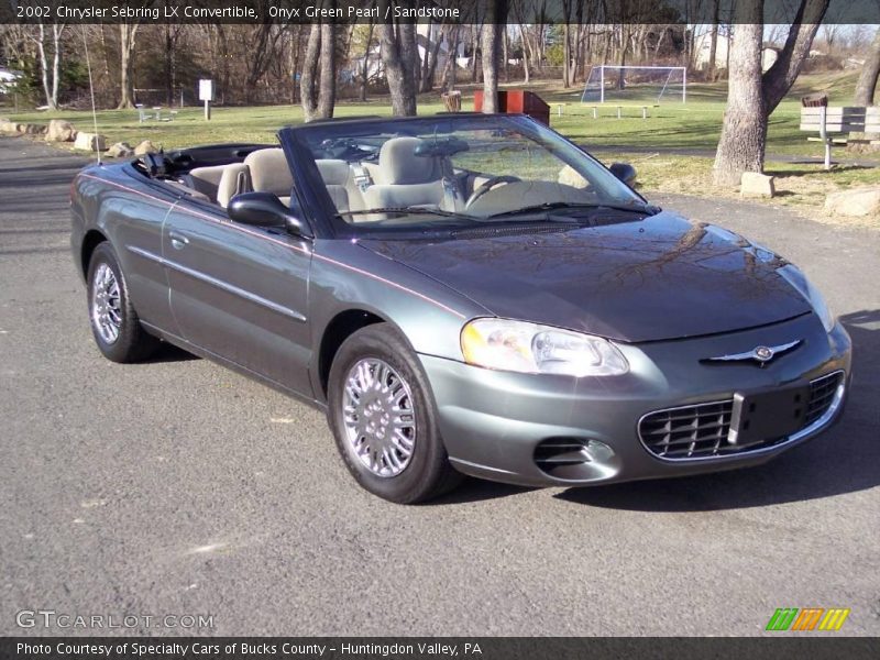 Onyx Green Pearl / Sandstone 2002 Chrysler Sebring LX Convertible
