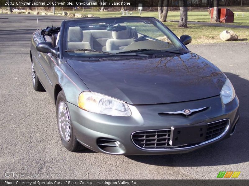 Onyx Green Pearl / Sandstone 2002 Chrysler Sebring LX Convertible
