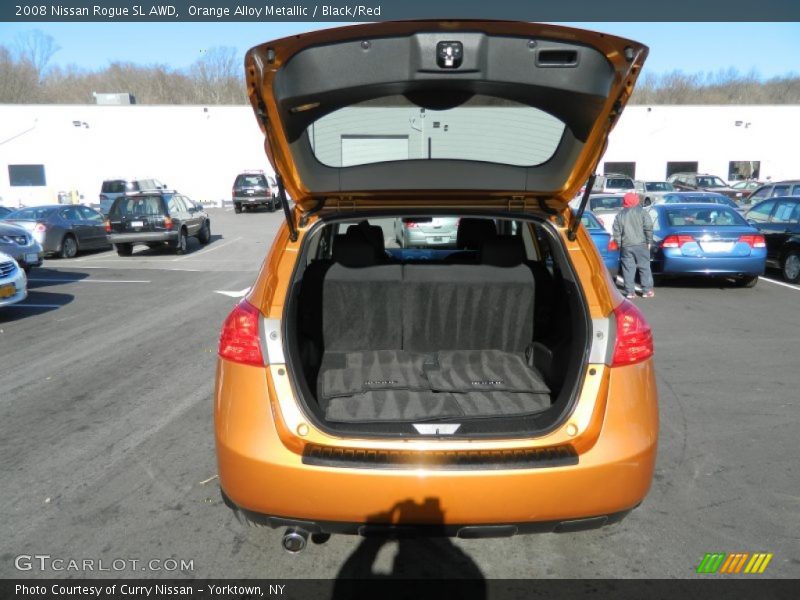 Orange Alloy Metallic / Black/Red 2008 Nissan Rogue SL AWD