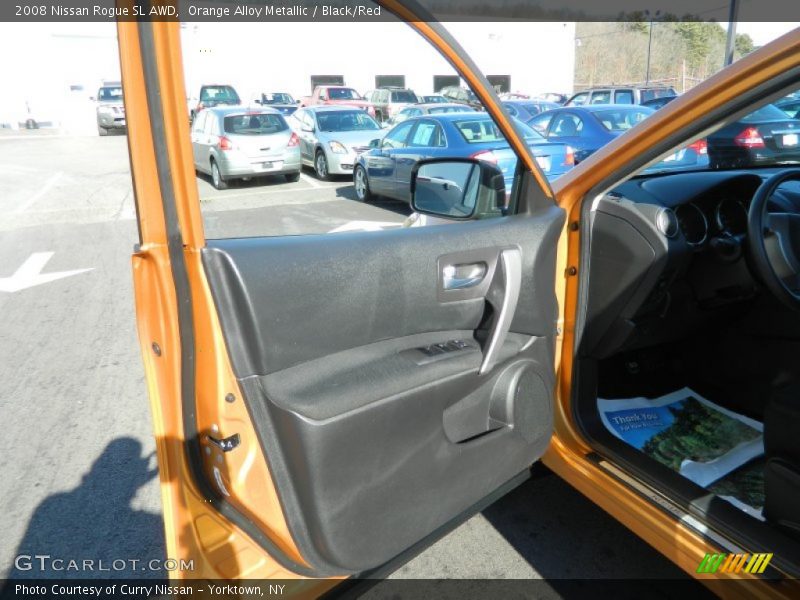 Orange Alloy Metallic / Black/Red 2008 Nissan Rogue SL AWD