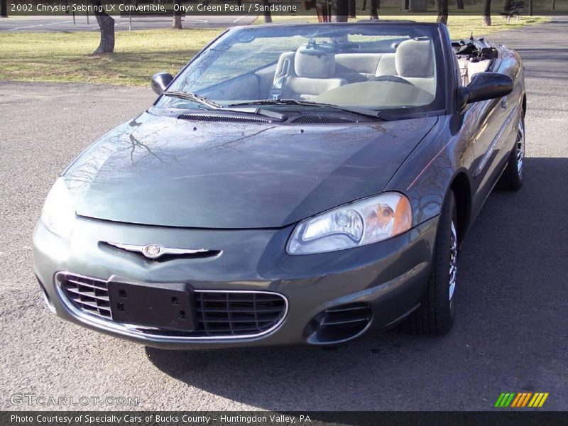 Onyx Green Pearl / Sandstone 2002 Chrysler Sebring LX Convertible