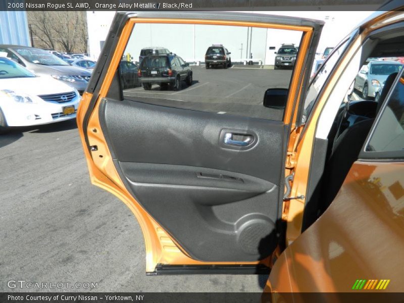 Orange Alloy Metallic / Black/Red 2008 Nissan Rogue SL AWD