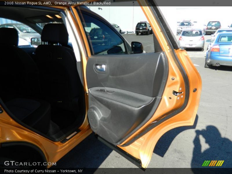 Orange Alloy Metallic / Black/Red 2008 Nissan Rogue SL AWD