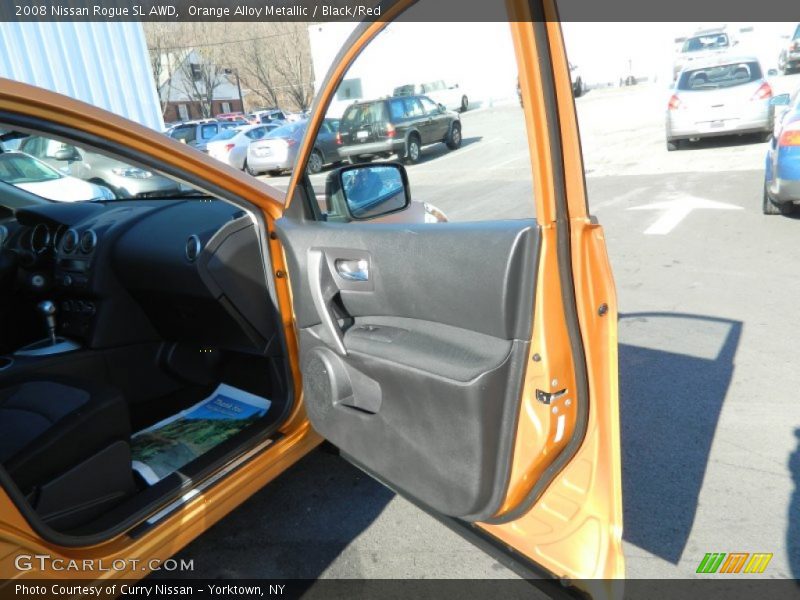 Orange Alloy Metallic / Black/Red 2008 Nissan Rogue SL AWD