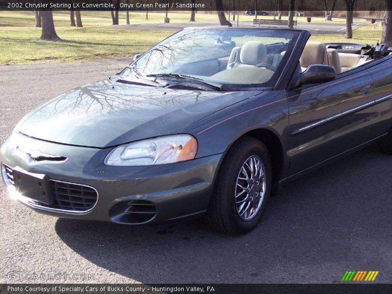 Onyx Green Pearl / Sandstone 2002 Chrysler Sebring LX Convertible