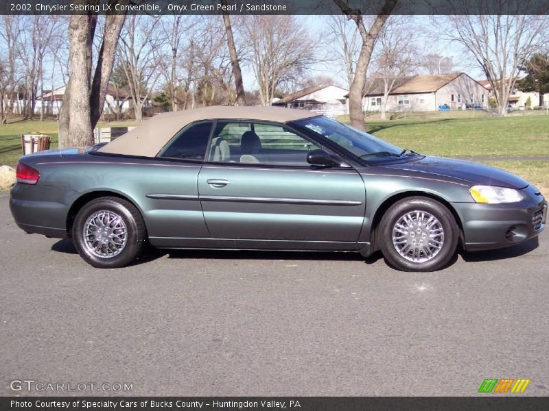 Onyx Green Pearl / Sandstone 2002 Chrysler Sebring LX Convertible