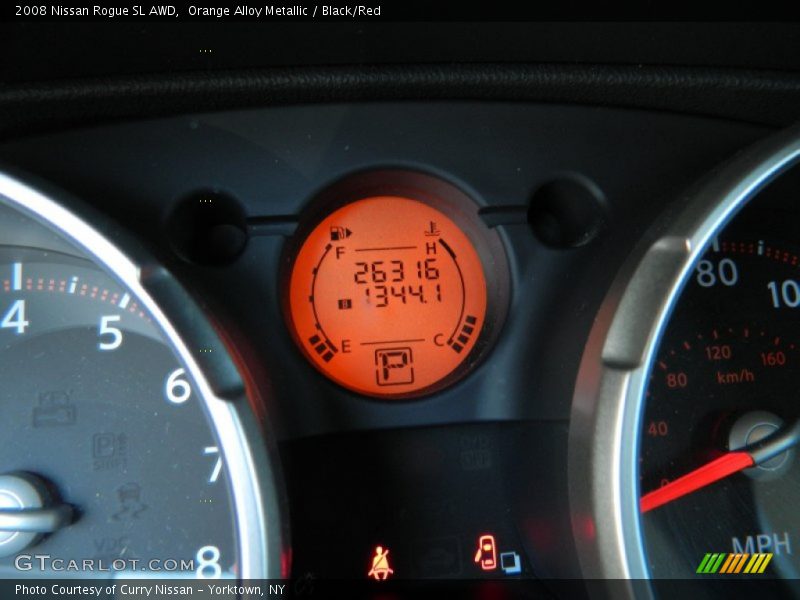 Orange Alloy Metallic / Black/Red 2008 Nissan Rogue SL AWD