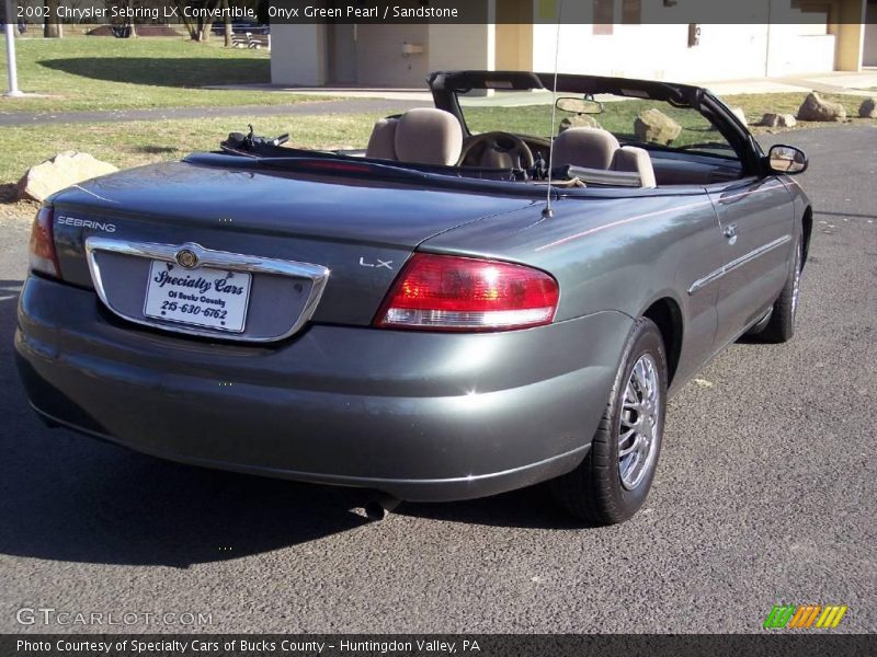 Onyx Green Pearl / Sandstone 2002 Chrysler Sebring LX Convertible