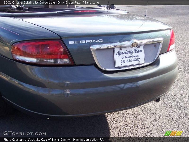 Onyx Green Pearl / Sandstone 2002 Chrysler Sebring LX Convertible