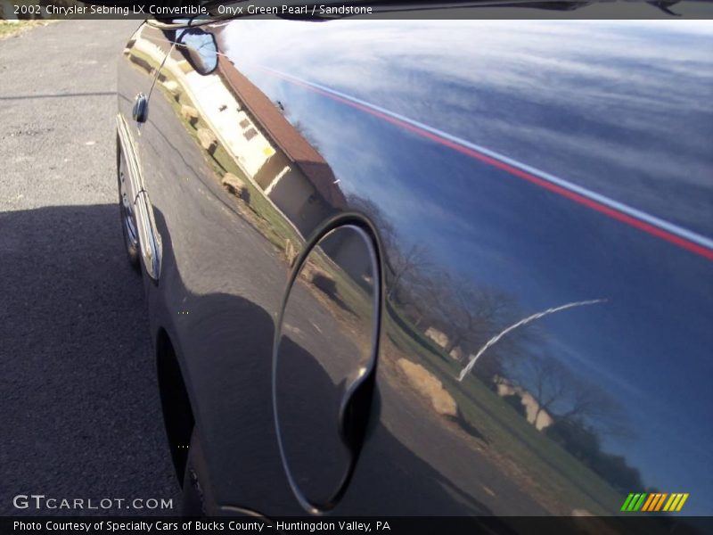 Onyx Green Pearl / Sandstone 2002 Chrysler Sebring LX Convertible
