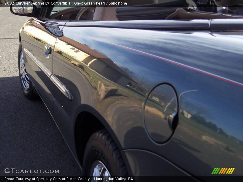 Onyx Green Pearl / Sandstone 2002 Chrysler Sebring LX Convertible