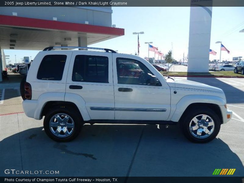Stone White / Dark Khaki/Light Graystone 2005 Jeep Liberty Limited