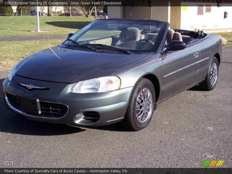 Onyx Green Pearl / Sandstone 2002 Chrysler Sebring LX Convertible