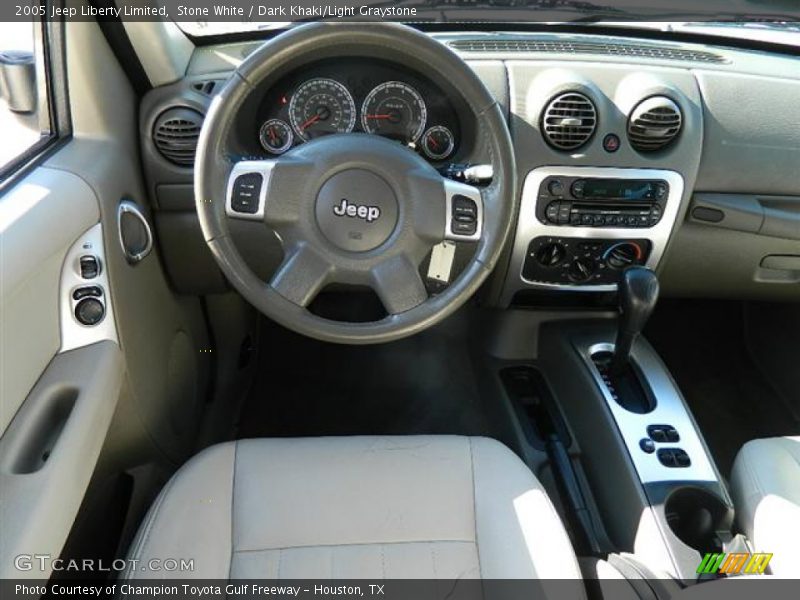 Stone White / Dark Khaki/Light Graystone 2005 Jeep Liberty Limited