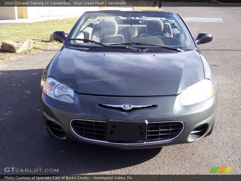 Onyx Green Pearl / Sandstone 2002 Chrysler Sebring LX Convertible