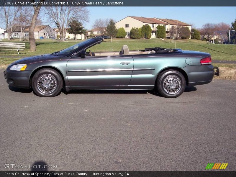 Onyx Green Pearl / Sandstone 2002 Chrysler Sebring LX Convertible
