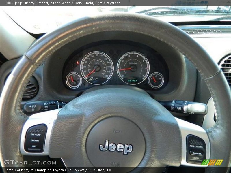 Stone White / Dark Khaki/Light Graystone 2005 Jeep Liberty Limited