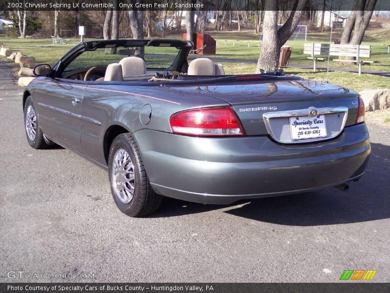 Onyx Green Pearl / Sandstone 2002 Chrysler Sebring LX Convertible