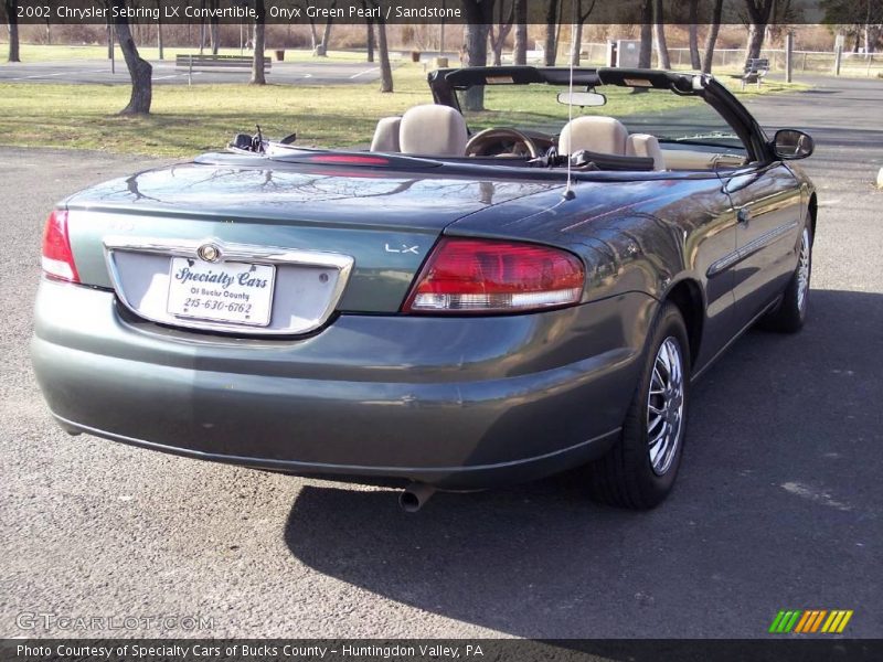 Onyx Green Pearl / Sandstone 2002 Chrysler Sebring LX Convertible