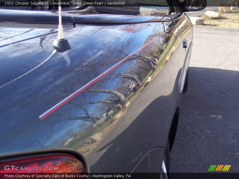 Onyx Green Pearl / Sandstone 2002 Chrysler Sebring LX Convertible